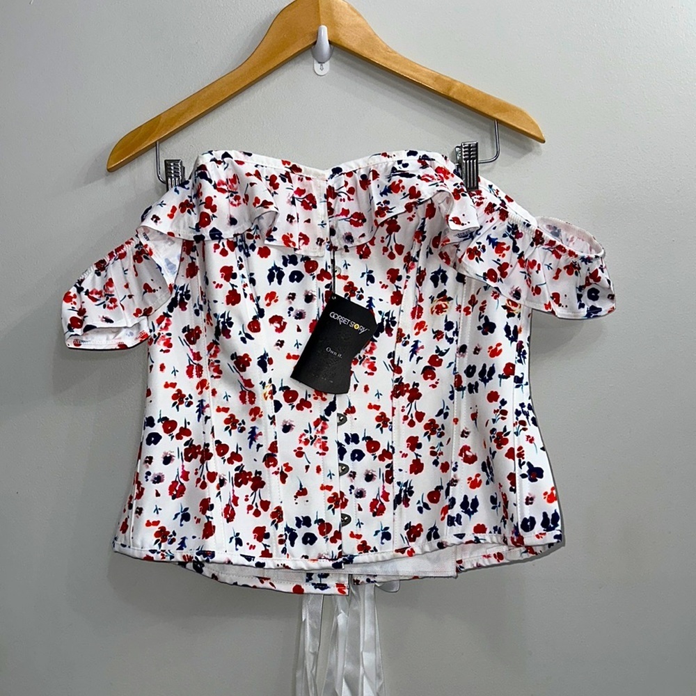 Corset Story Floral Ditsy Cotton Corset Top — image 4 of 8